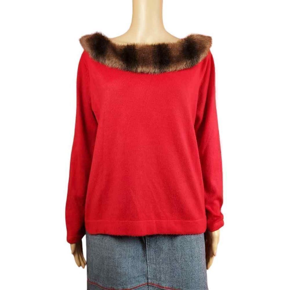 Designer Originals red sweater for trim